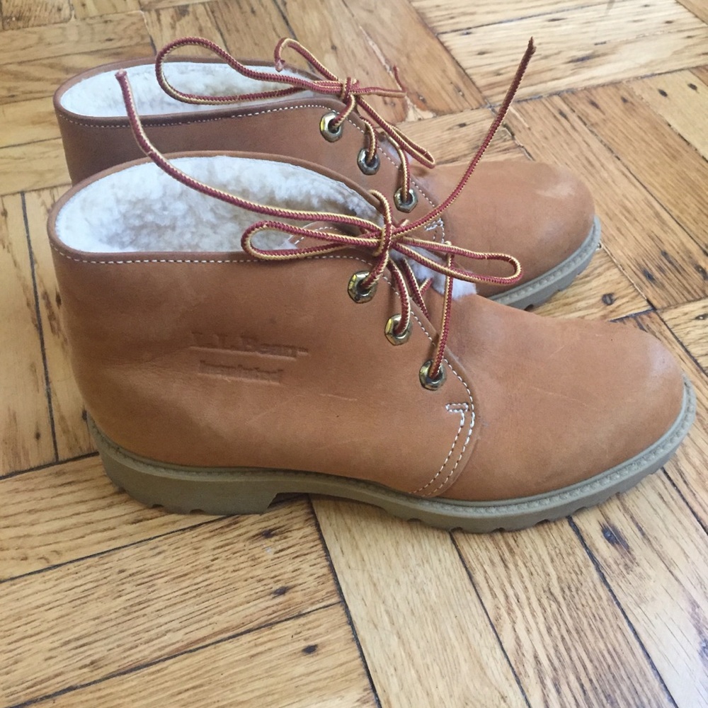 L.L. Bean Vintage Shearling Work Boots